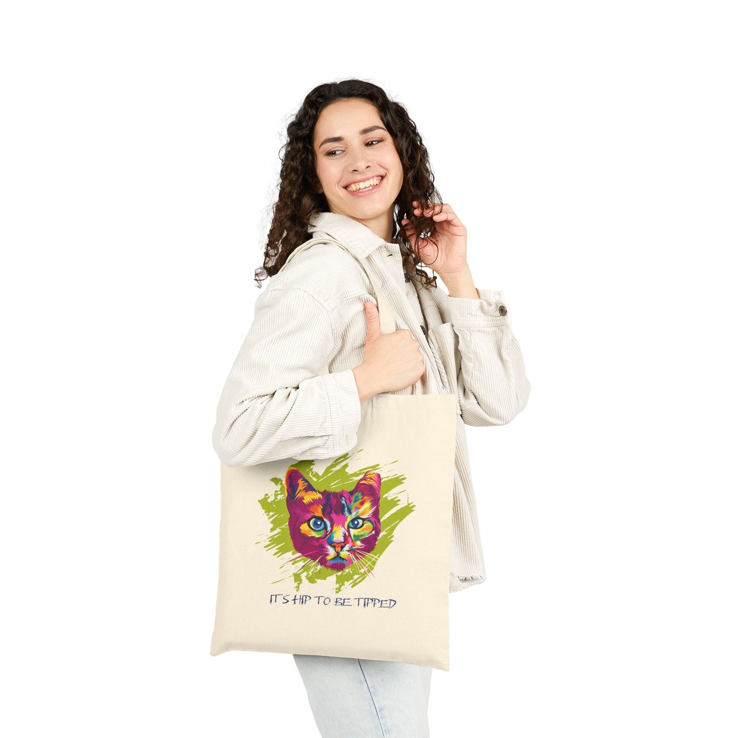 It's Hip to Be Tipped Canvas Tote Bag